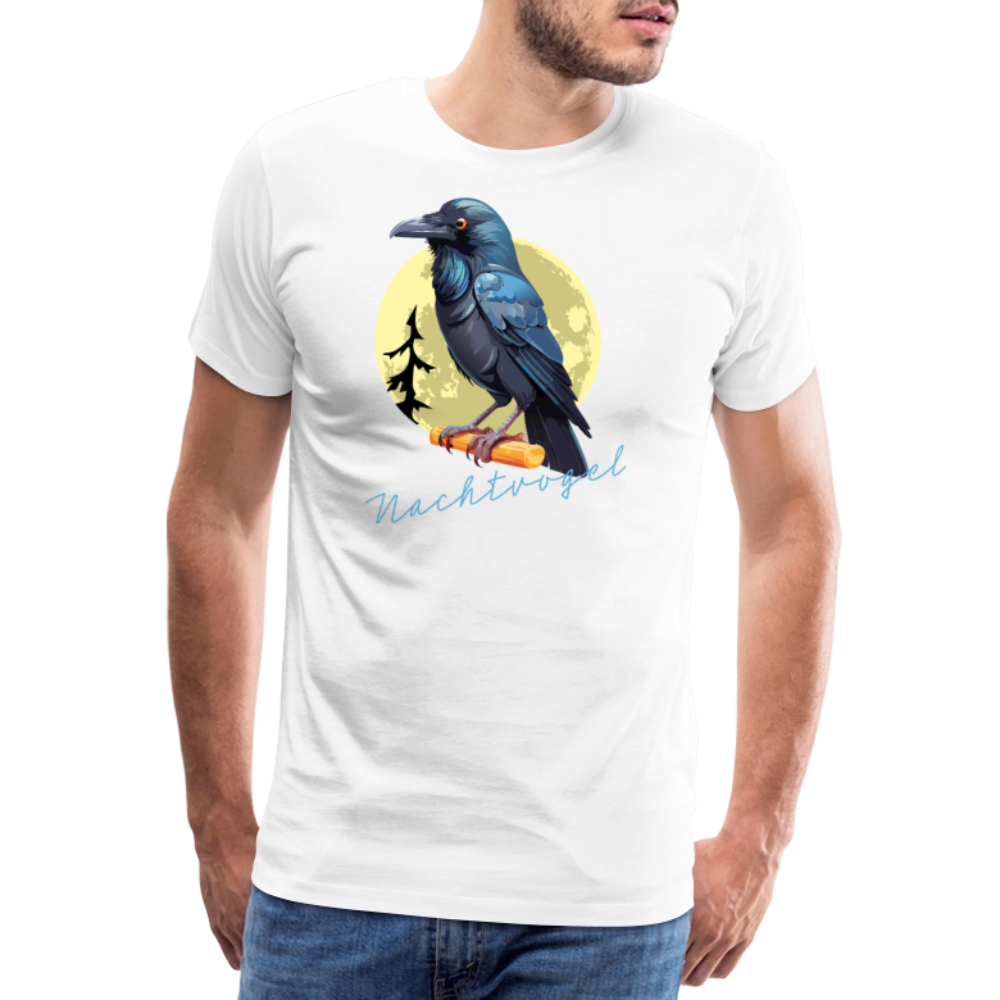Männer Premium T-Shirt mit NACHTVOGEL PRINT - Weiß
