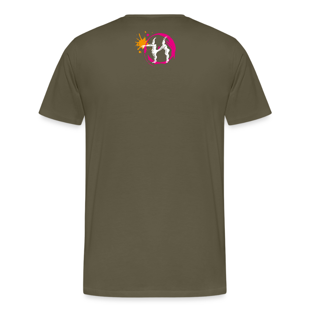 Männer Premium T-Shirt mit ES ESKALIERT EH PRINT - Khaki