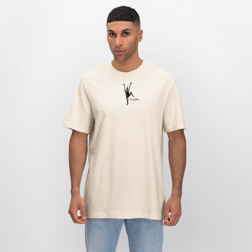 Unisex Bio-T-Shirt mit TUSCHEMÄNNCHEN PRINT - Naturweiß