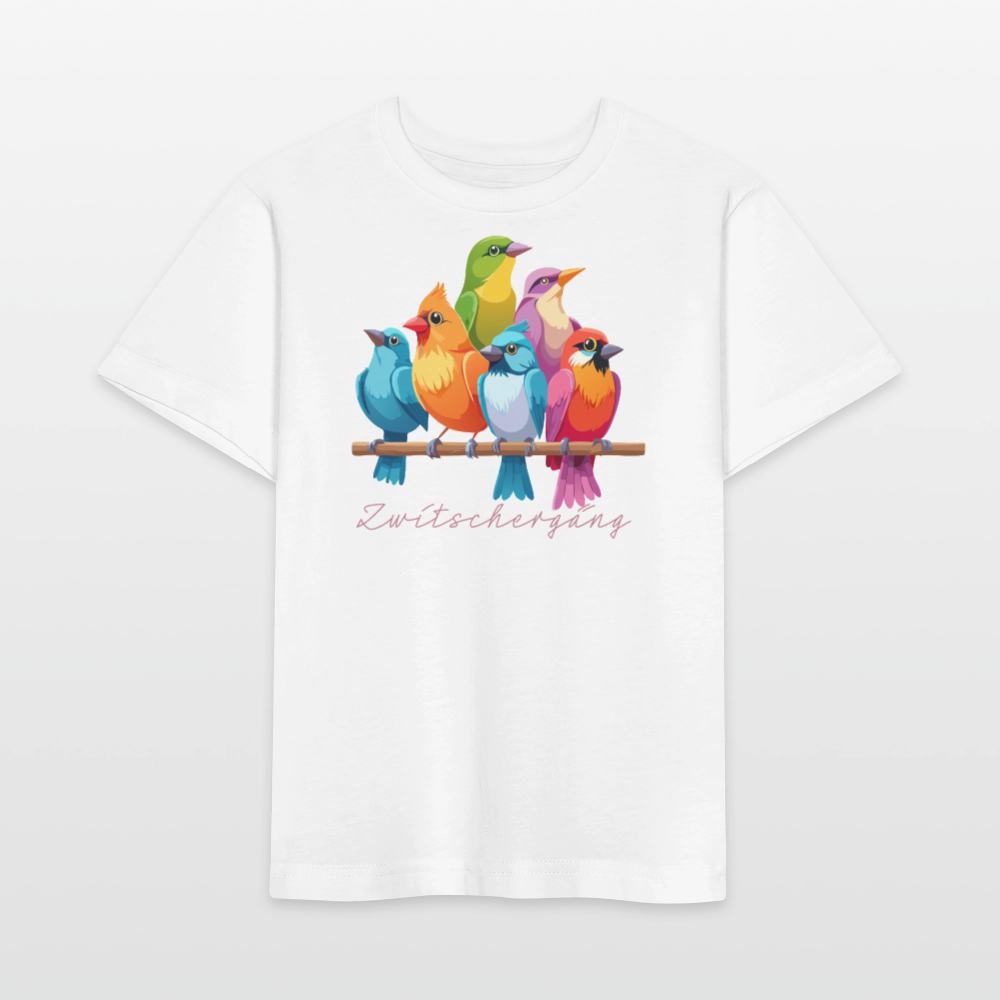 Kinder T-Shirt MINI mit Zwitschergäng Print - Weiß