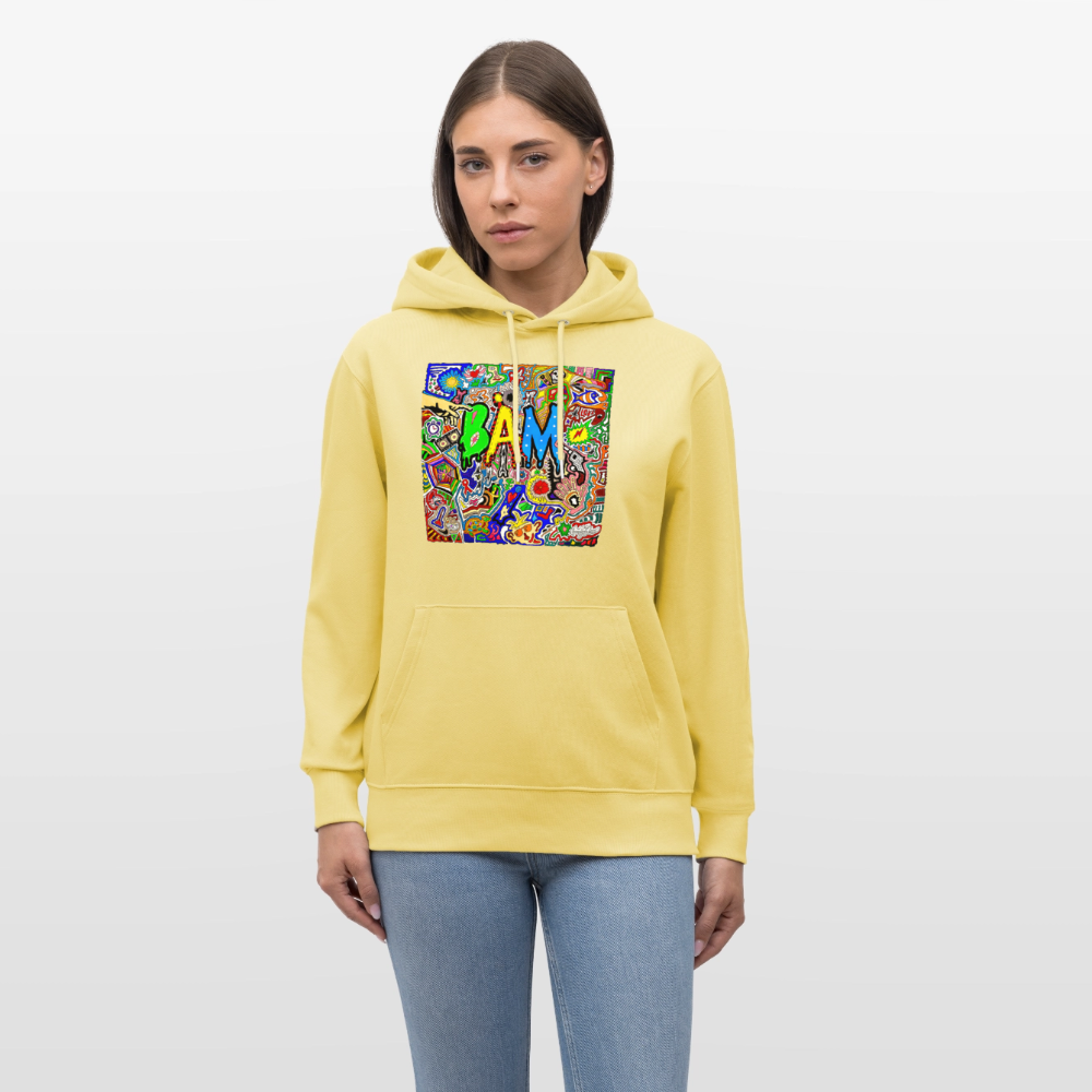 Unisex Bio-Hoodie mit BÄM PRINT - Gelb Viva