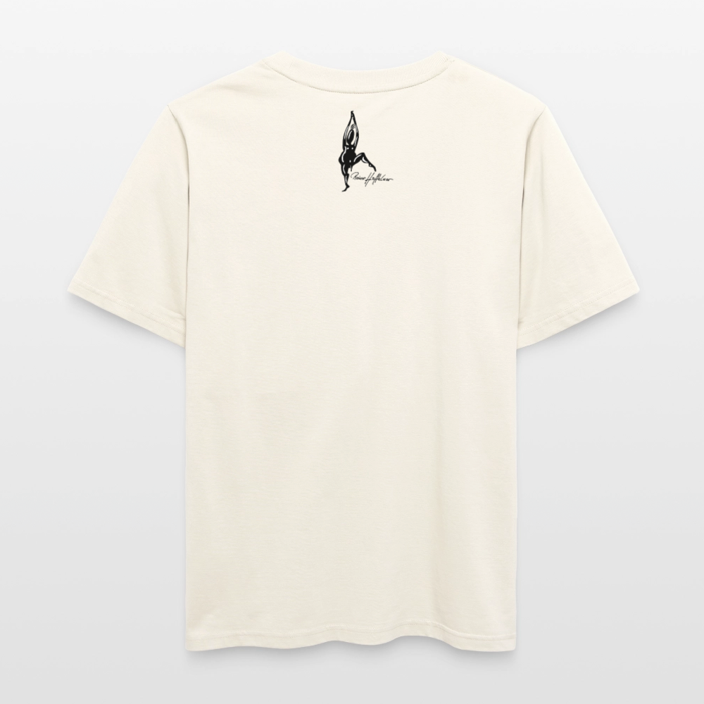 Relaxed Fit Unisex Bio-T-Shirt mit DYNAMIC FIELDS PRINT - Naturweiß