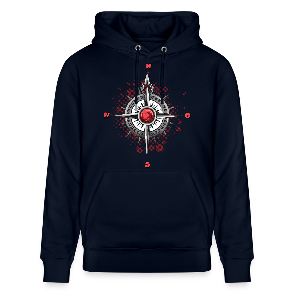 Unisex Hoodie mit WINDROSE PRINT - Navy