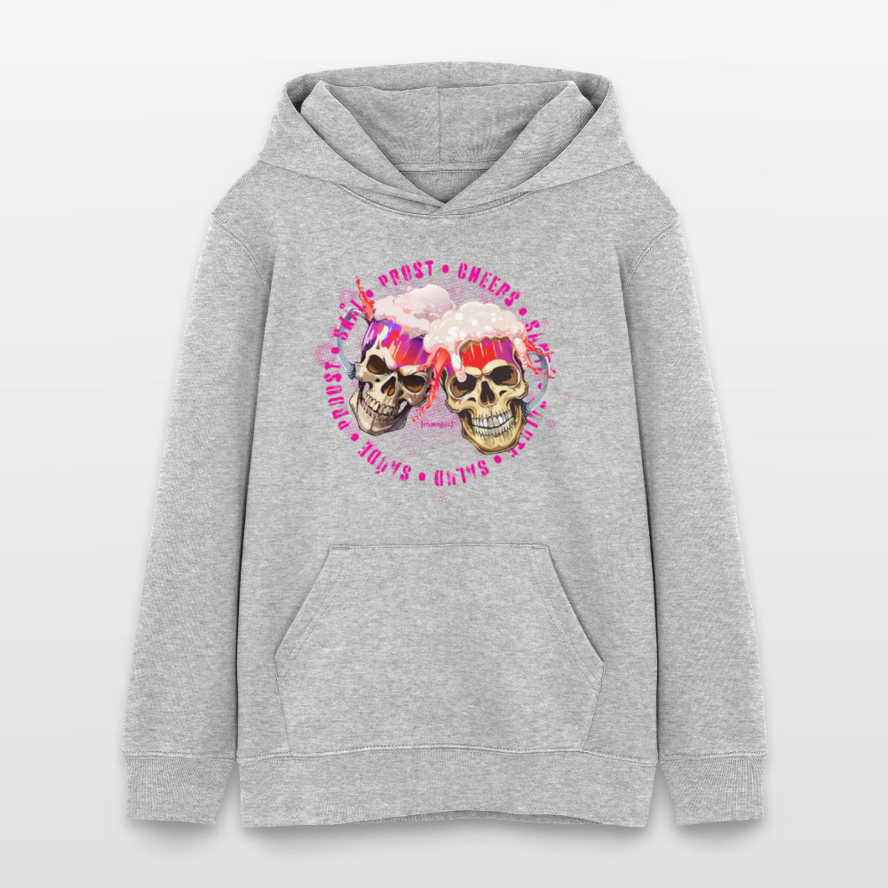 Teens Bio-Hoodie mit OKTOBERFEST EDITION GIRLS PRINT - Grau meliert