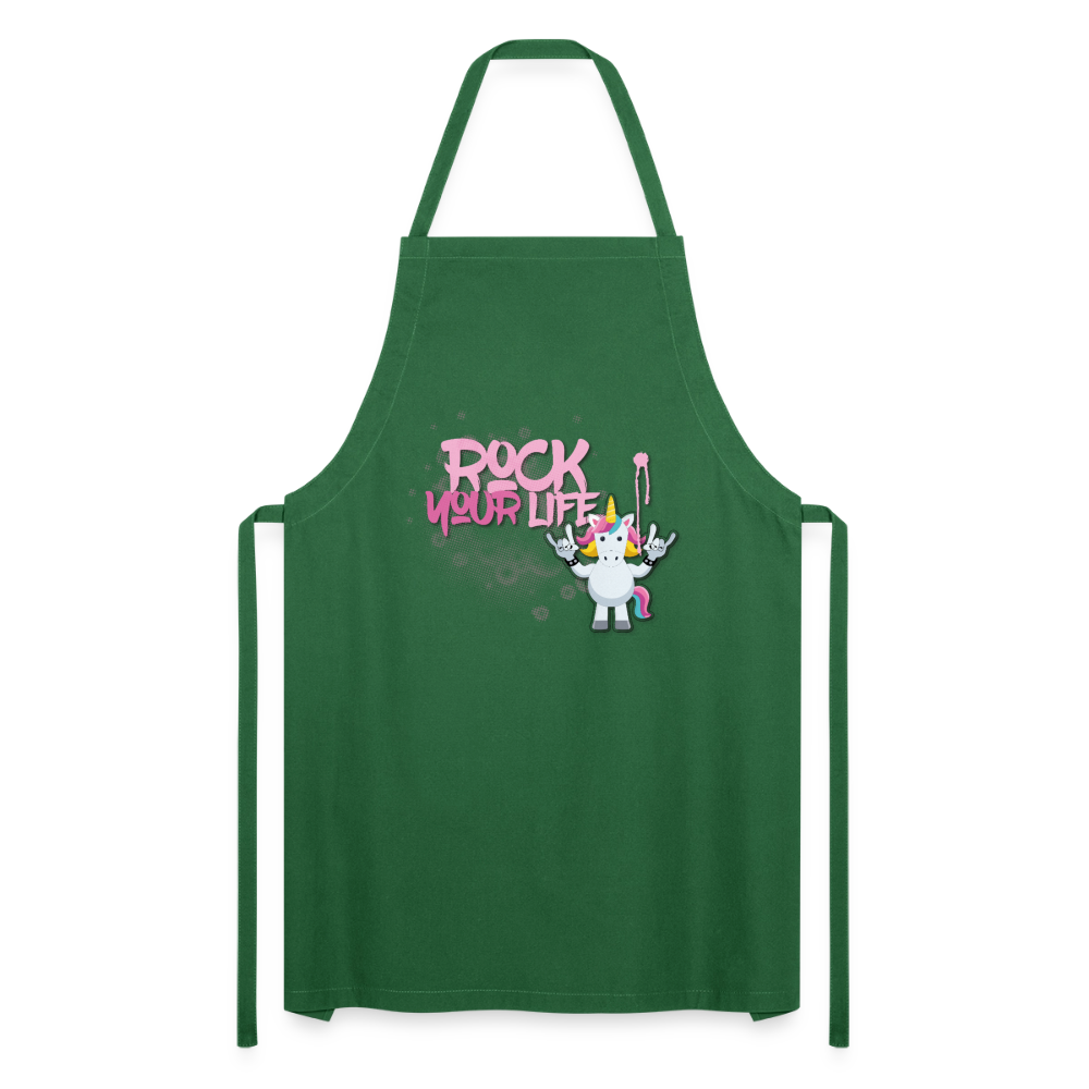 Kochschürze mit ROCK YOUR LIFE PRINT - Grün