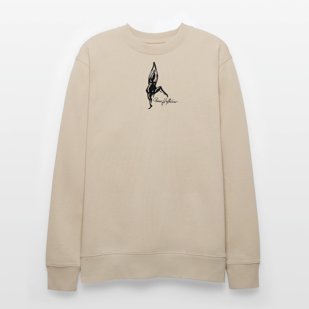 Unisex Bio-Sweatshirt mit TUSCHEMÄNNCHEN PRINT - Beige