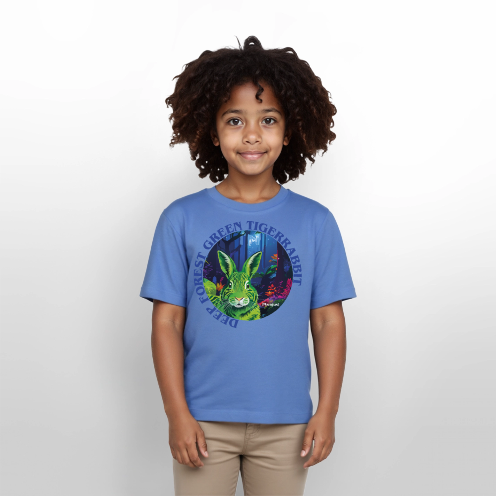 MNJS KIDS T-Shirt mit DEEP FOREST GREEN TIGERRABBIT PRINT - Blau