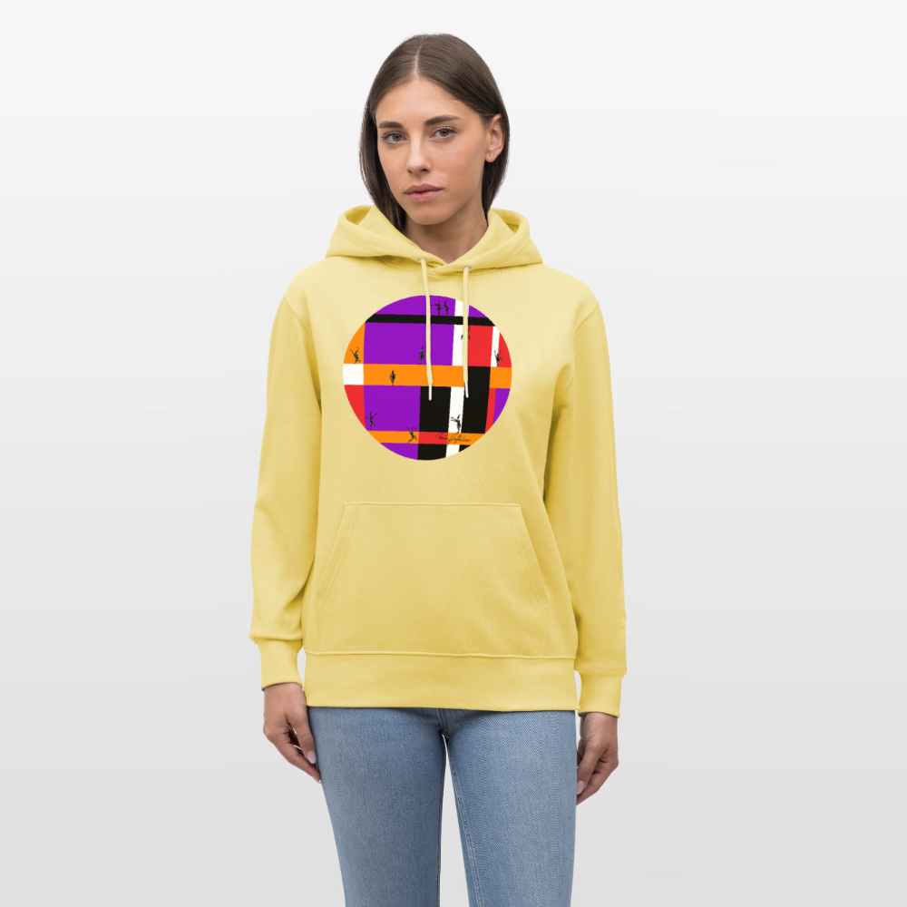 Unisex Bio-Hoodie mit TUSCHEMÄNNCHEN PRINT - Gelb Viva