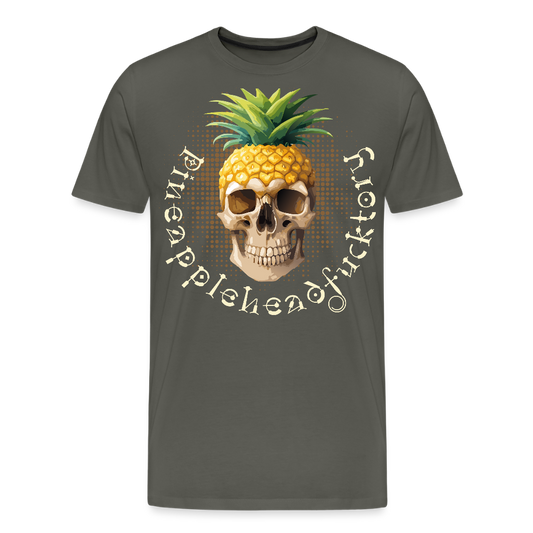 Männer Premium T-Shirt mit PINEAPPLEHEAD SKULL PRINT - Asphalt
