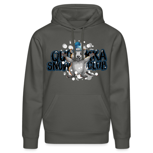 Unisex Bio-Hoodie mit QUOKKA SNOWCLUB PRINT - Anthrazit