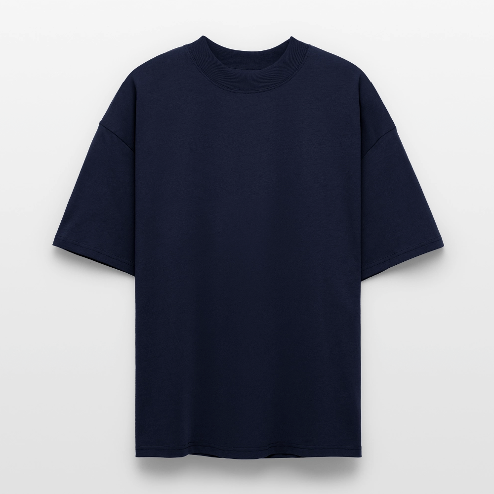 Oversized Unisex T-Shirt mit STEELPUNK PRINT Rückseite - Navy