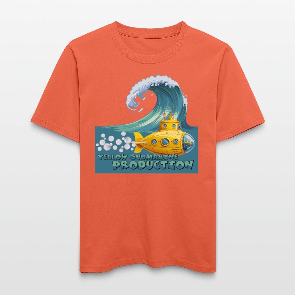 Unisex Bio-T-Shirt mit YELLOW SUBMARINE PRODUCTION PRINT - Hellrot