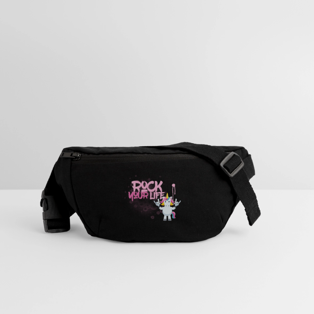 Gürteltasche mit ROCK YOUR LIFE PRINT - Schwarz