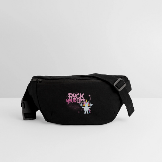 Gürteltasche mit ROCK YOUR LIFE PRINT - Schwarz