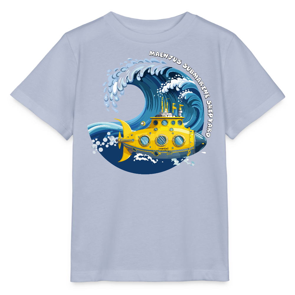 MNJS KIDS Bio T-Shirt mit SUBMARINE SHIPYARD PRINT - Lavendel-Violett