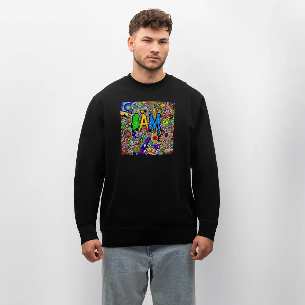 Unisex Bio-Sweatshirt mit BÄM PRINT - Schwarz