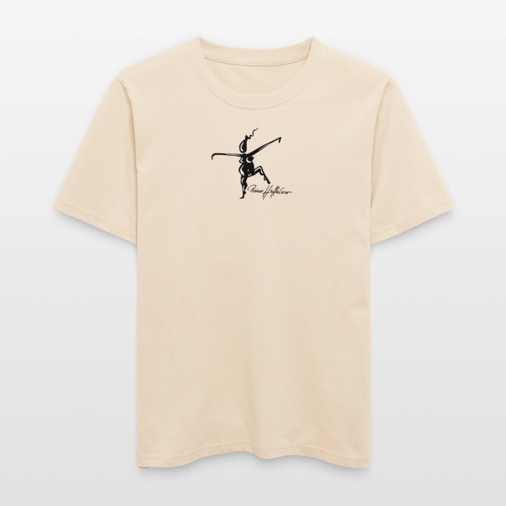 Unisex Bio-T-Shirt mit TUSCHEWEIBCHEN PRINT - Weißgrau