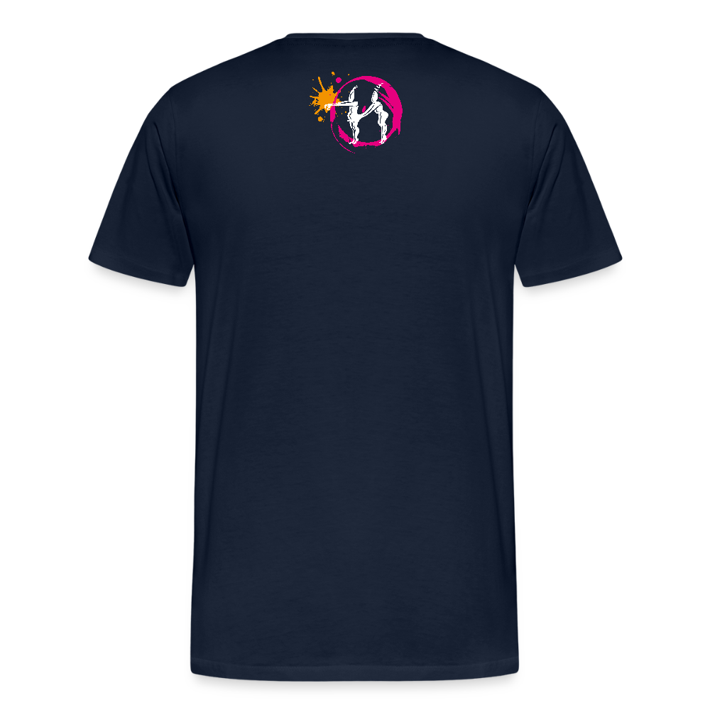 Männer Premium T-Shirt mit ES ESKALIERT EH PRINT - Navy