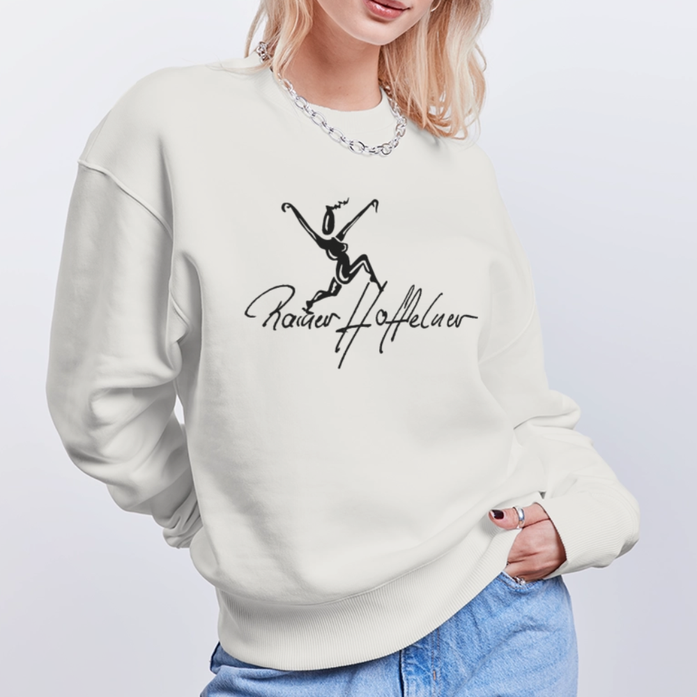 Unisex Oversize Bio Pullover mit TUSCHEWEIBCHEN PRINT - OFF WHITE