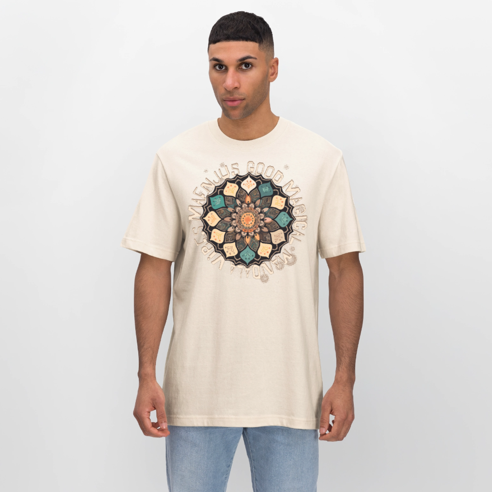 Unisex Bio-T-Shirt mit MANDALA VIBES PRINT - Naturweiß