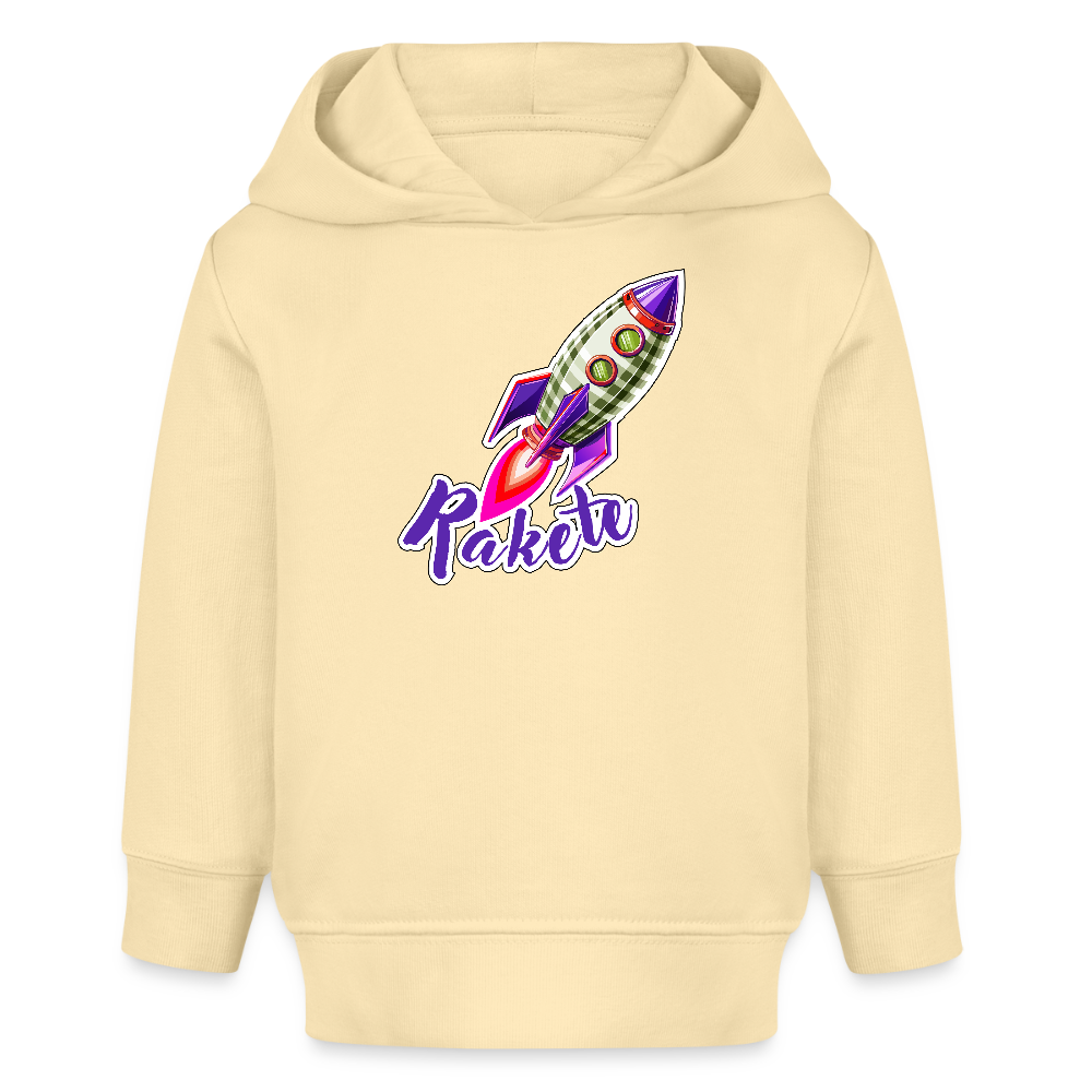 MNJS KIDS Bio Hoodie mit RAKETE PRINT - Creme