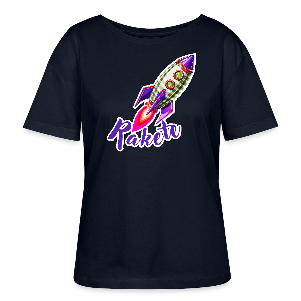 Frauen T-Shirt mit RAKETE PRINT - Navy