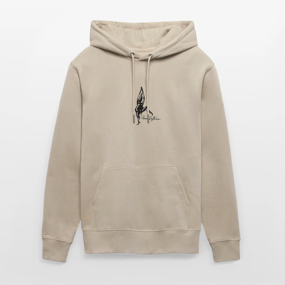 Unisex Bio-Hoodie mit TUSCHEMÄNNCHEN PRINT - Beige