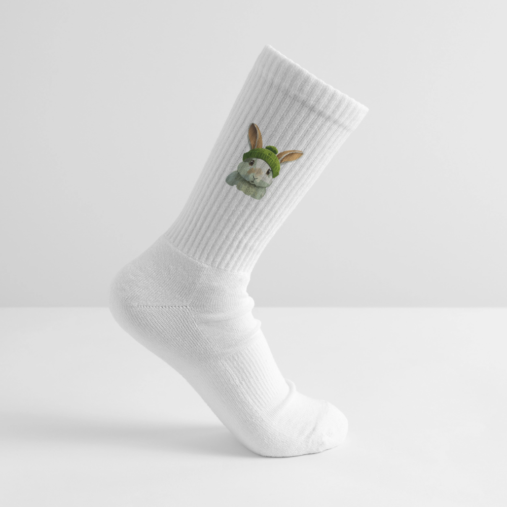 Tennissocken mit SNOWRABBIT Print - Weiß