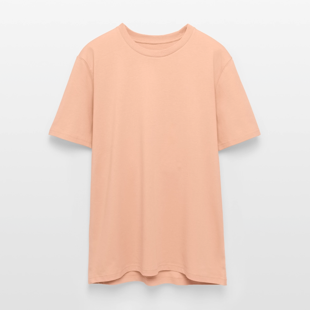 Unisex Bio-T-Shirt mit Flying Cow Print Rückseite - Pfirsich