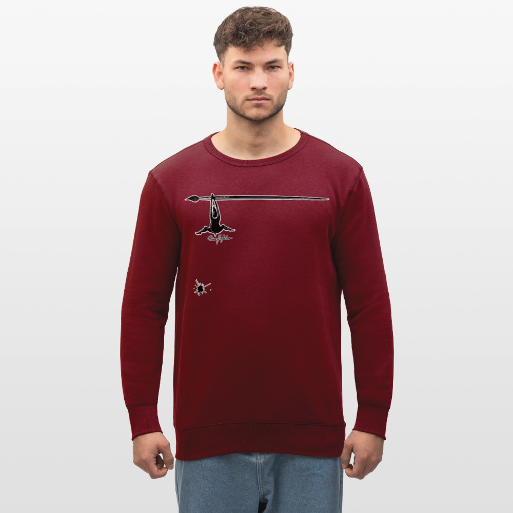 Unisex Bio-Sweatshirt mit MÄNNLE PRINT - Burgunderrot