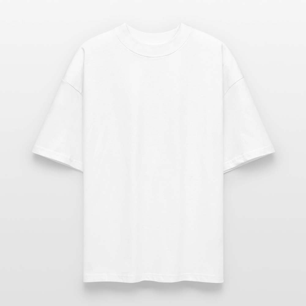 Oversized Unisex T-Shirt mit STEELPUNK PRINT Rückseite - Weiß