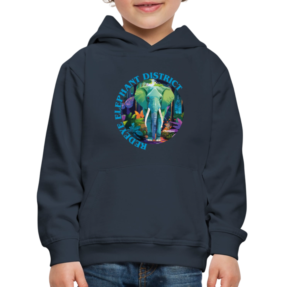 MNJS KIDS Premium Hoodie mit REDEYE ELEPHANT DISTRICT PRINT - Navy