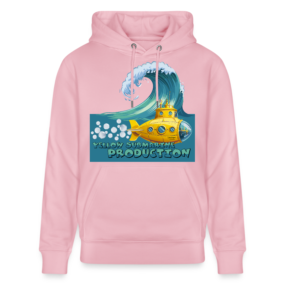 Unisex Bio-Hoodie mit YELLOW SUBMARINE PRODUCTION PRINT - Hellrosa