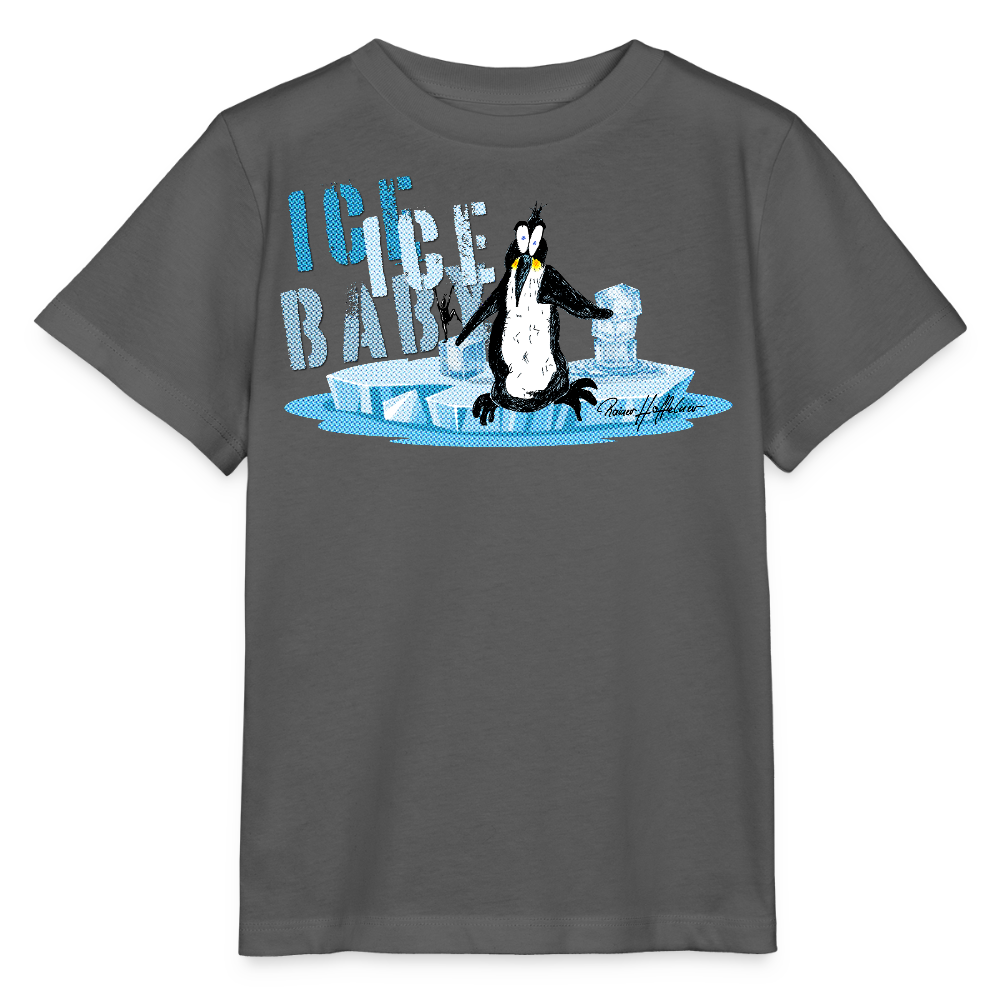 MNJS KIDS Bio T-Shirt mit ICE ICE BABY PRINT - Anthrazit