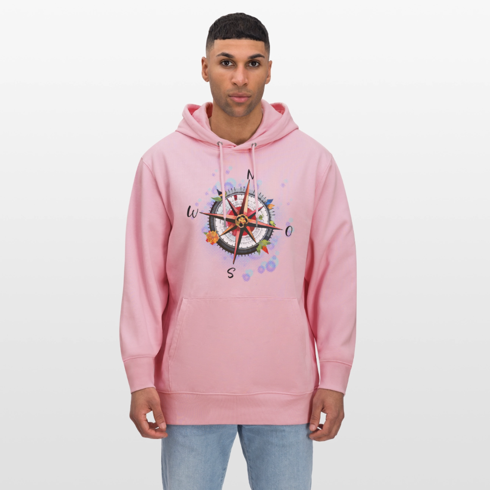 Unisex Hoodie mit WINDROSE PRINT - Hellrosa