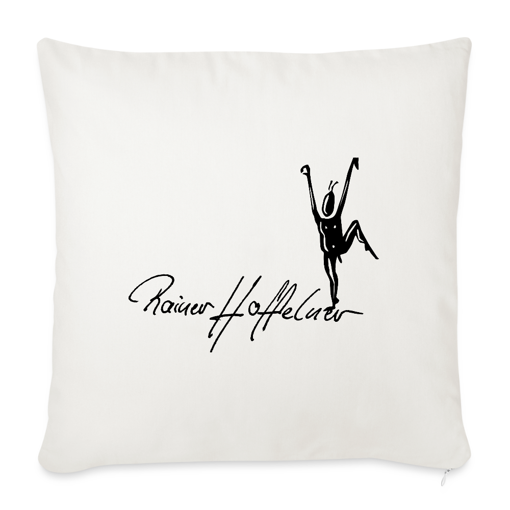 Sofakissenbezug 44 x 44 cm mit TUSCHEMÄNNCHN PRINT - Naturweiß