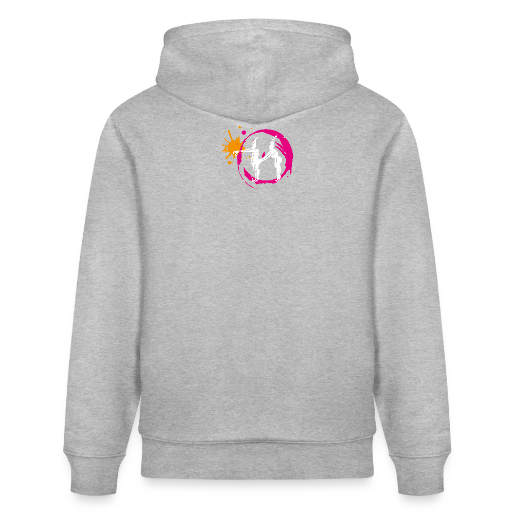 Unisex Hoodie mit ES ESKALIERT EH PRINT - Grau meliert