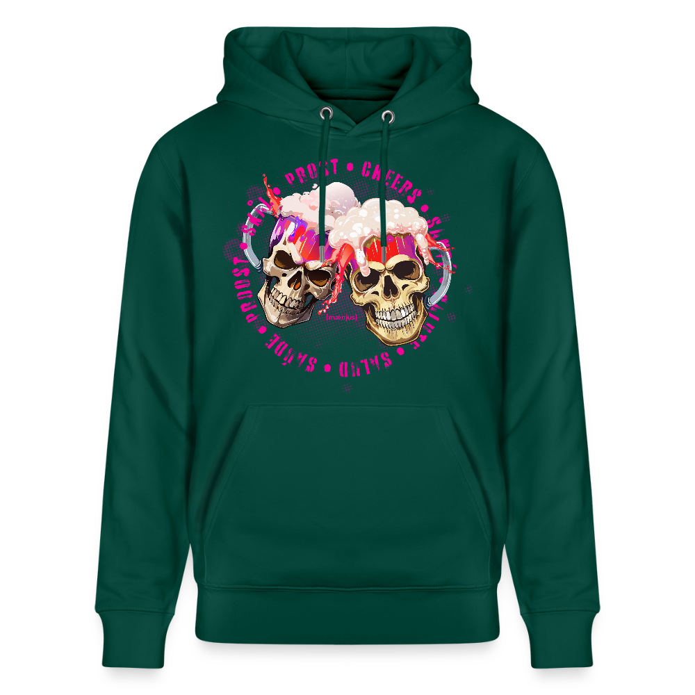 Unisex Bio-Hoodie mit OKTOBERFEST SKULL GIRL PRINT - Forest