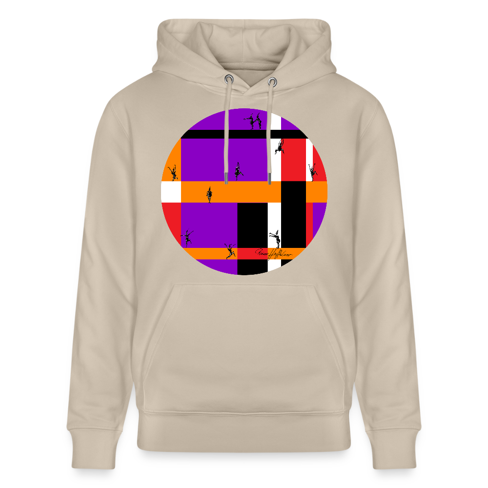 Unisex Bio-Hoodie mit TUSCHEMÄNNCHEN PRINT - Beige