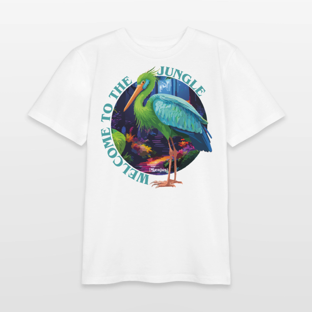 MNJS TEENS Bio T-Shirt mit WELCOME TO THE JUNGLE PRINT - Weiß