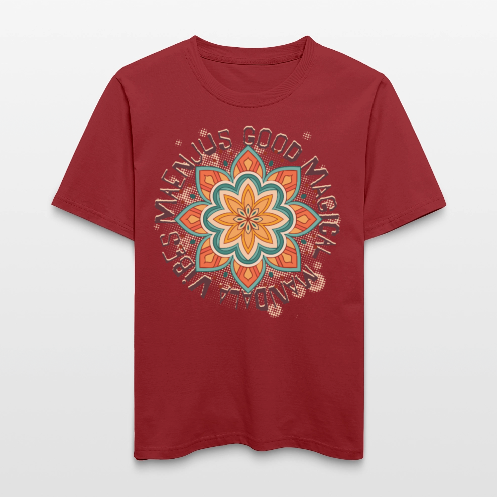 Unisex Bio-T-Shirt mit MANDALA VIBES PRINT - Erdrot