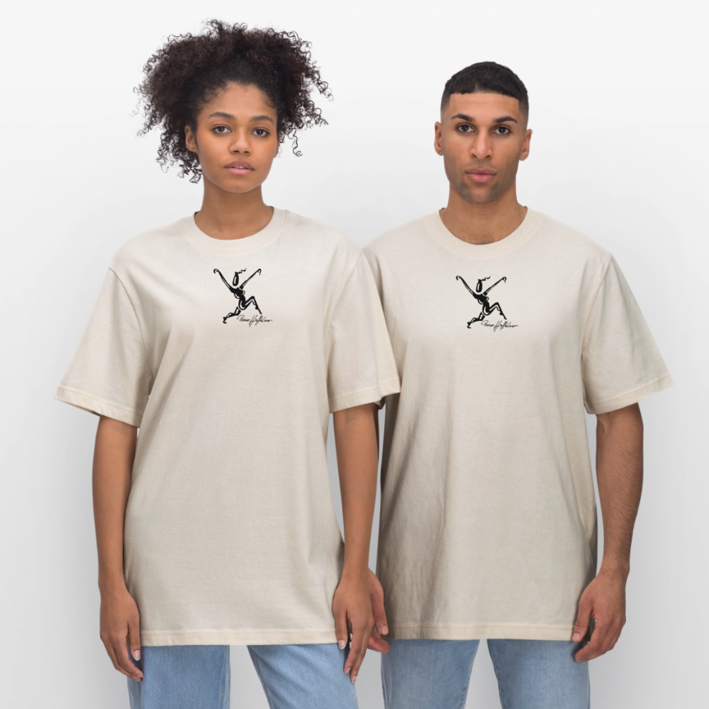 Unisex Bio-T-Shirt mit TUSCHEWEIBCHEN PRINT - Naturweiß