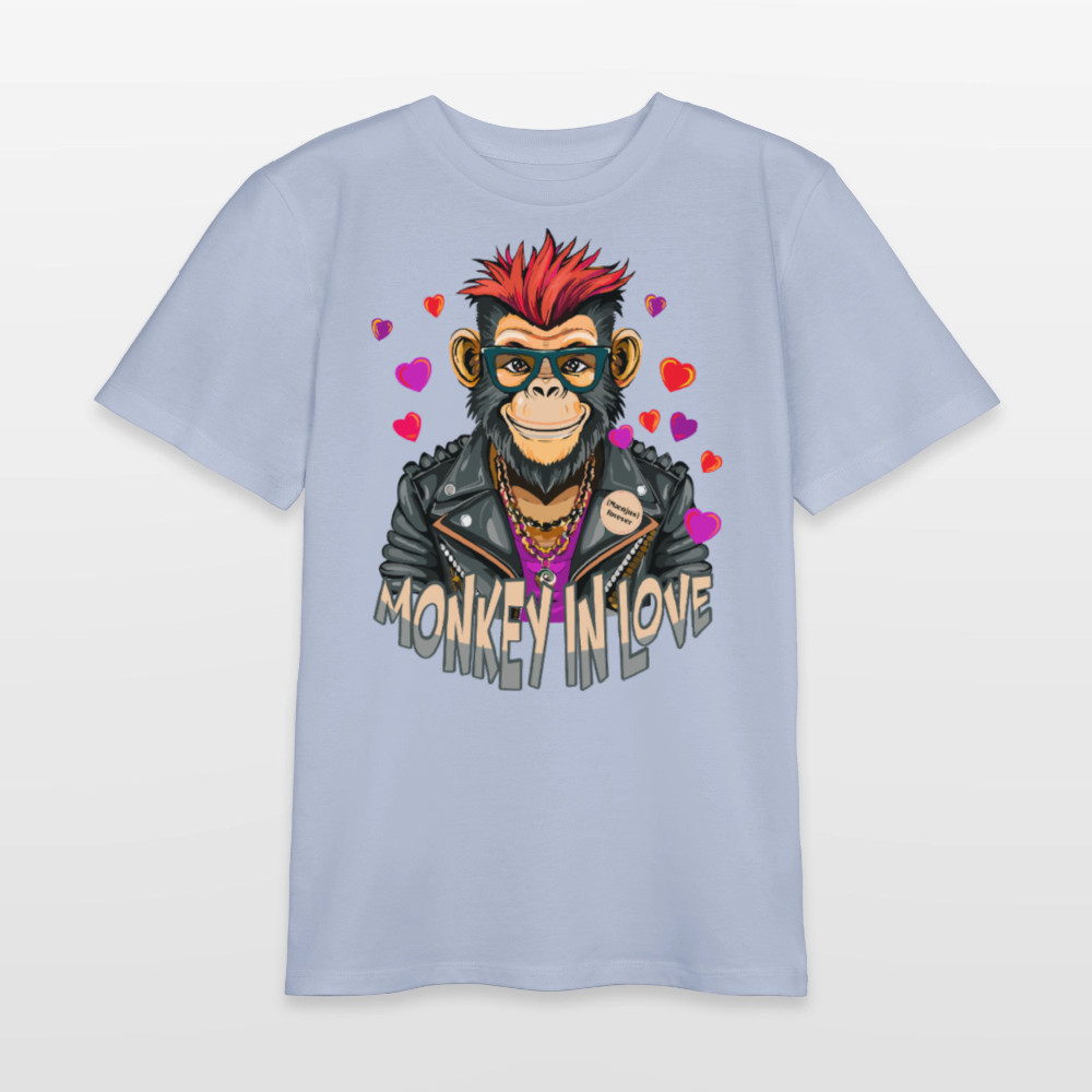 MNJS TEENS Bio T-Shirt mit MONKEY IN LOVE PRINT - Lavendel-Violett