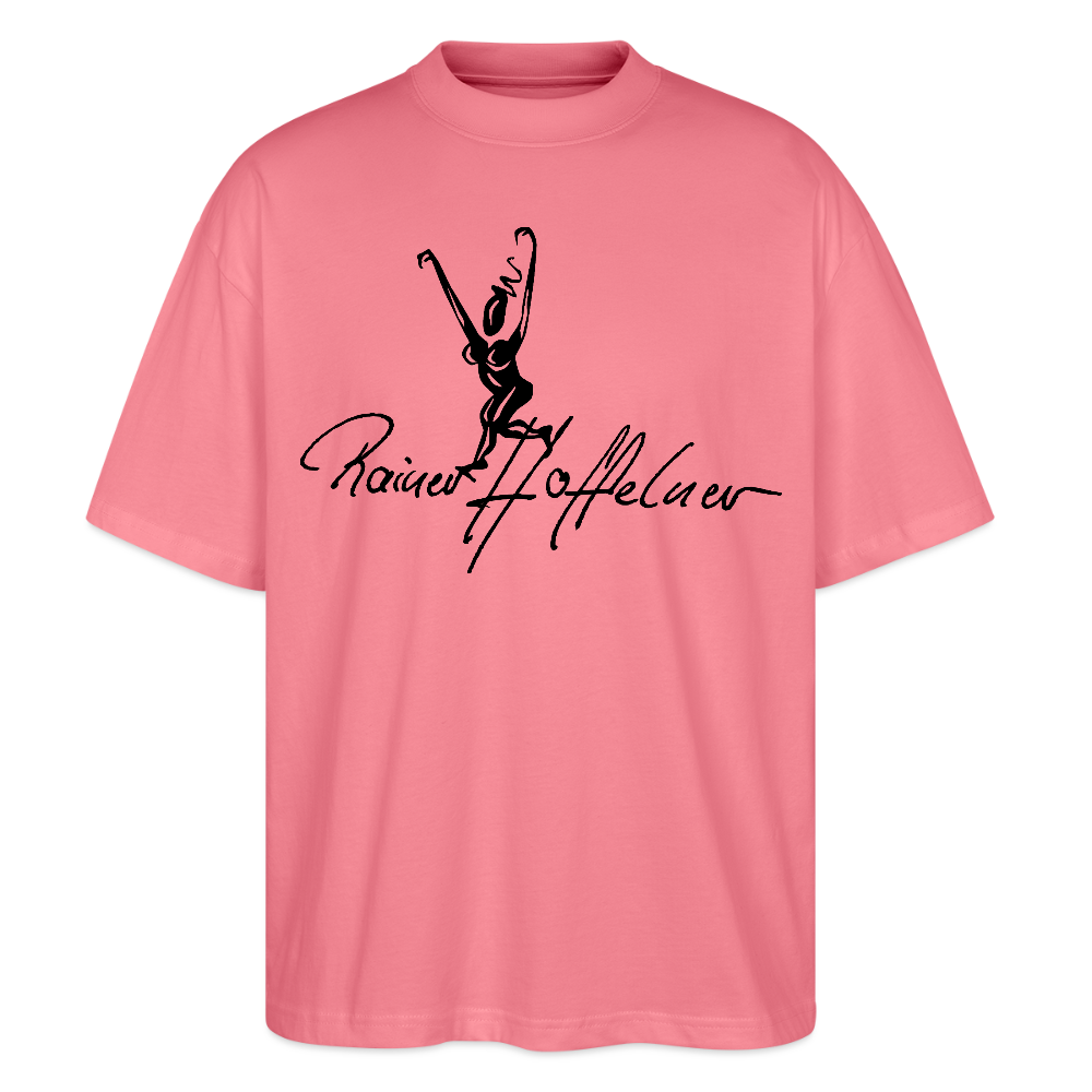 Oversized Unisex T-Shirt mit TUSCHEWEIBCHEN PRINT - Pink