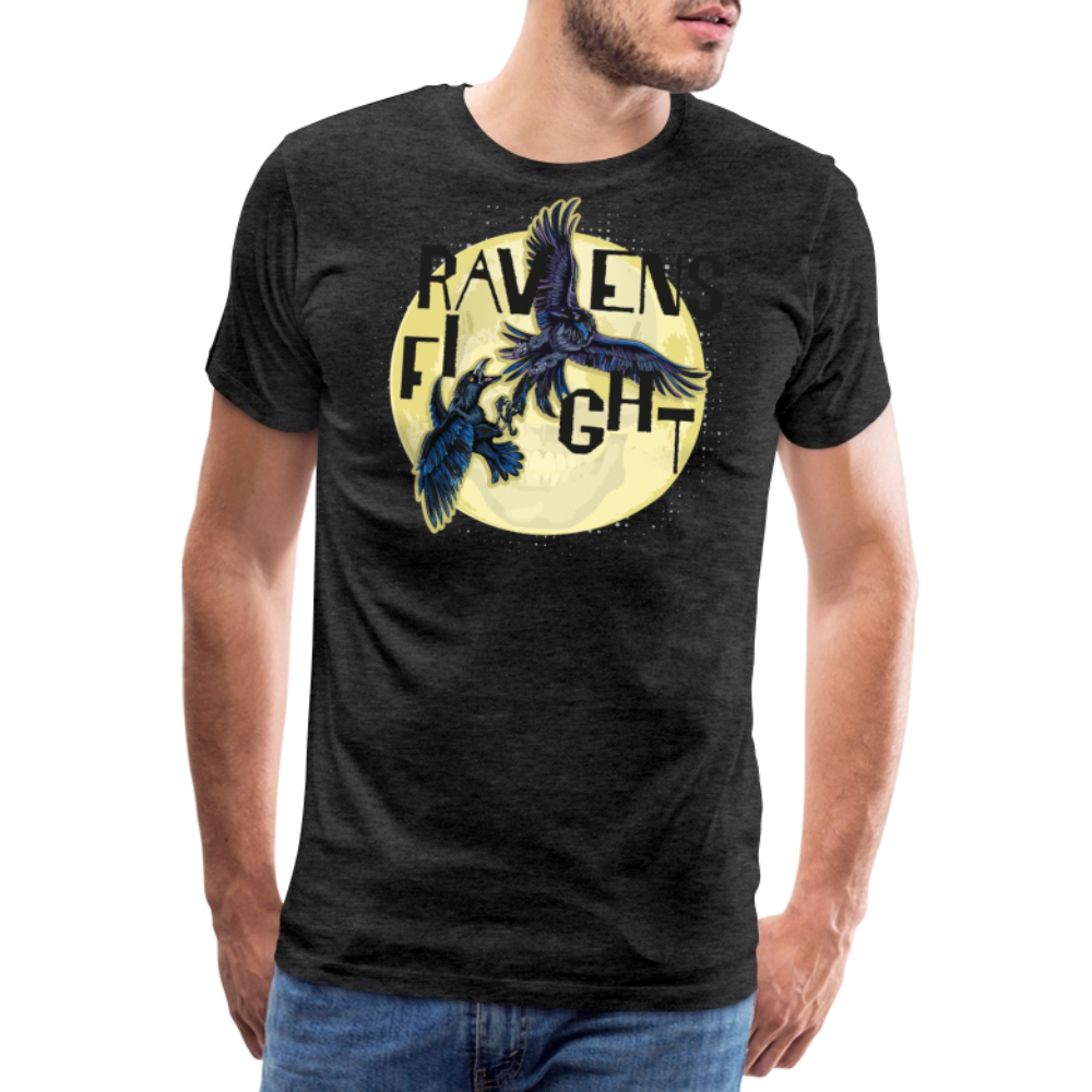 Männer Premium T-Shirt mit RAVENS FIGHT PRINT - Anthrazit