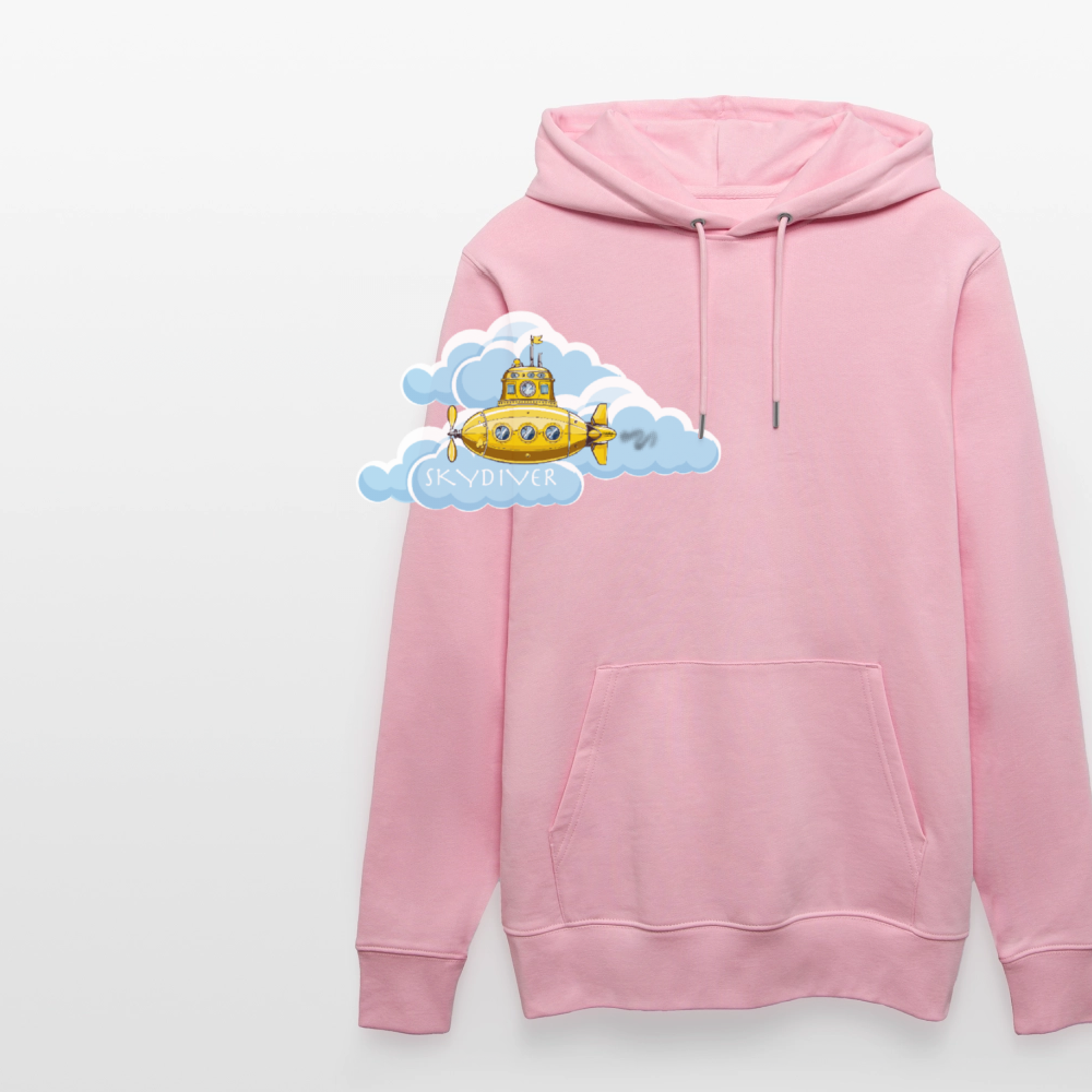 Unisex Bio-Hoodie mit SKYDIVER PRINT - Hellrosa