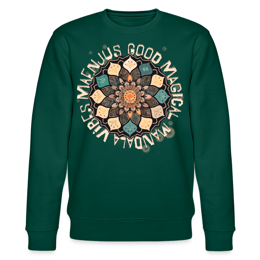 Unisex Bio-Sweatshirt mit MANDALA VIBES PRINT - Forest