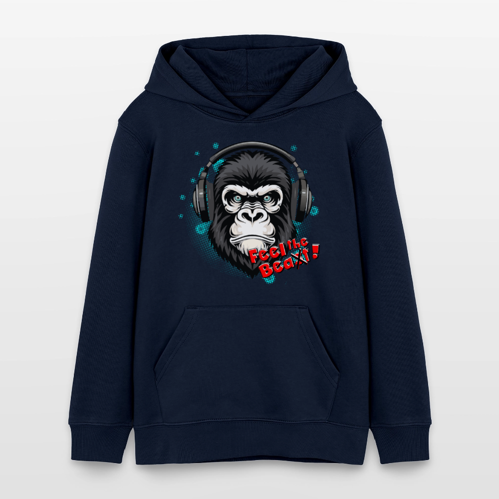 MNJS TEENS Bio-Hoodie mit FEEL THE BEAST PRINT - Navy