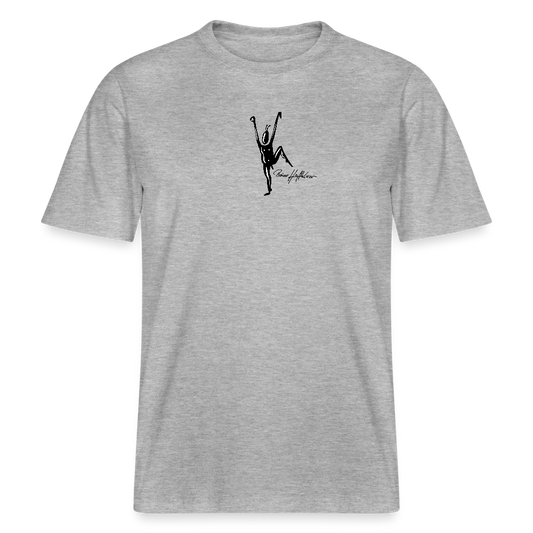 Unisex Bio-T-Shirt mit TUSCHEMÄNNCHEN PRINT - Grau meliert