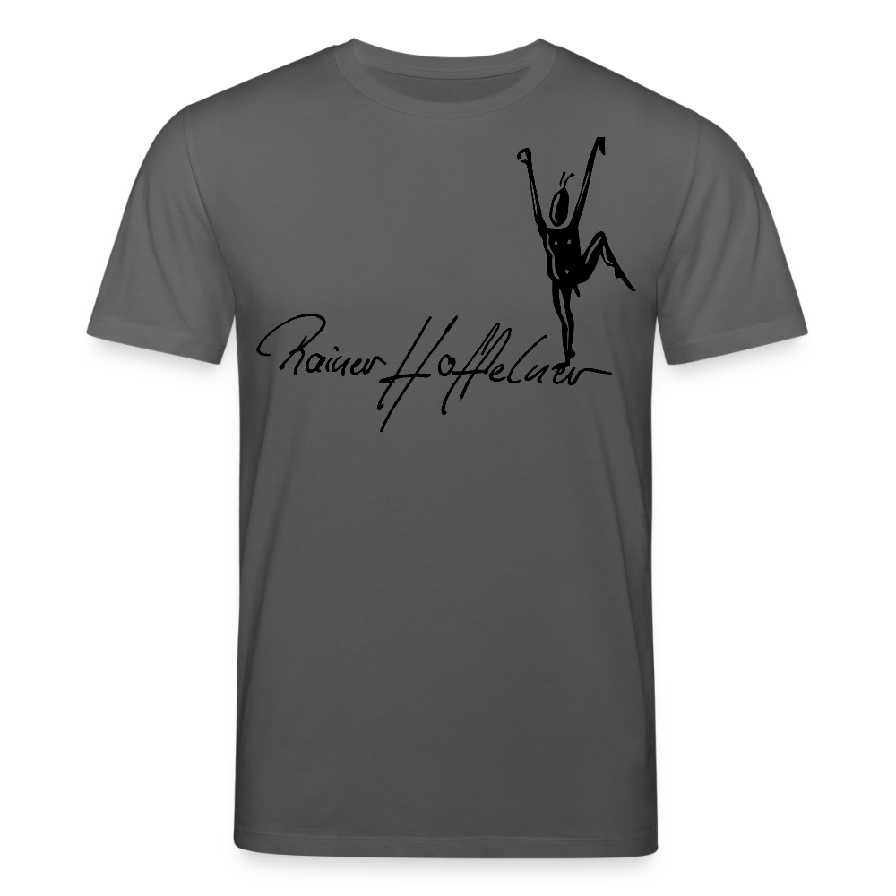 Unisex Bio-T-Shirt mit TUSCHEMÄNNCHEN PRINT - Anthrazit